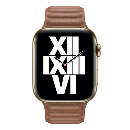 Microsonic Apple Watch SE 3 40mm Kordon Leather Link Band Kahverengi