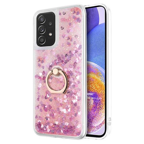 Microsonic Samsung Galaxy A23 Kılıf Glitter Liquid Holder Pembe