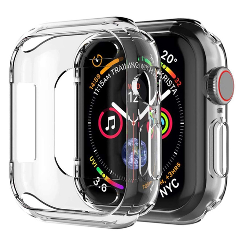 Microsonic Apple Watch SE 3 40mm Kılıf 360 Full Round Soft Silicone Şeffaf