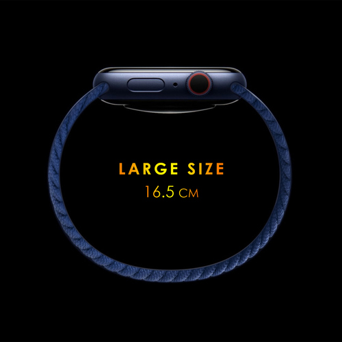 Microsonic Huawei Watch Ultimate 2 Kordon, (Large Size, 165mm) Braided Solo Loop Band Kırmızı