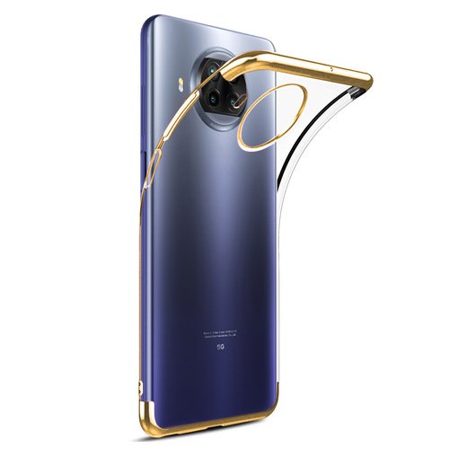 Microsonic Xiaomi Redmi Note 9 Pro 5G Kılıf Skyfall Transparent Clear Gold