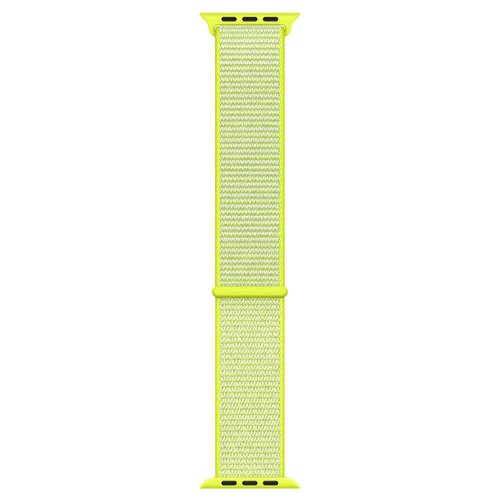 Microsonic Apple Watch SE 2022 44mm Hasırlı Kordon Woven Sport Loop Sarı