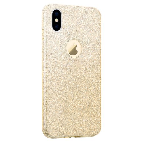 Microsonic Apple iPhone XS Kılıf Sparkle Shiny Gold