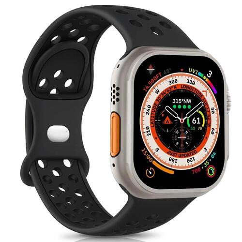 Microsonic Apple Watch SE 3 40mm Kordon Rainbow Band Siyah