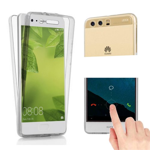 Microsonic Huawei P10 Plus Kılıf 6 tarafı tam full koruma 360 Clear Soft Şeffaf