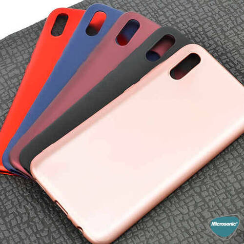 Microsonic Matte Silicone Samsung Galaxy A02 Kılıf Siyah