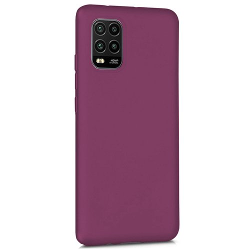 Microsonic Matte Silicone Xiaomi Mi 10 Lite Zoom Kılıf Mor