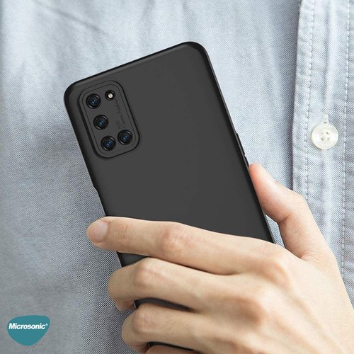 Microsonic Oppo A72 Kılıf Double Dip 360 Protective Siyah Kırmızı