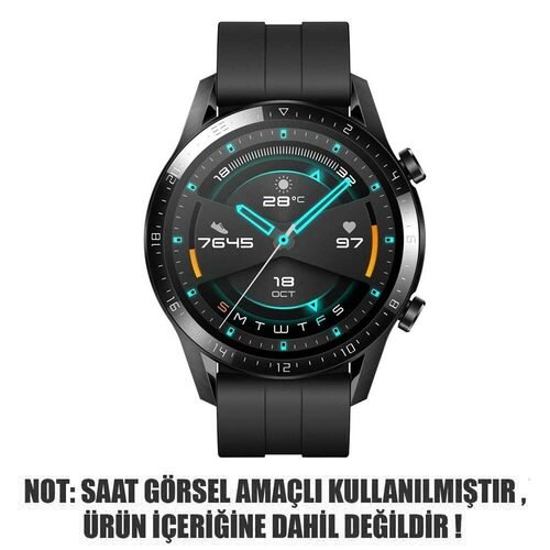 Microsonic Oppo Watch 41mm Kordon, Silicone RapidBands Siyah ( Gümüş Pimli )