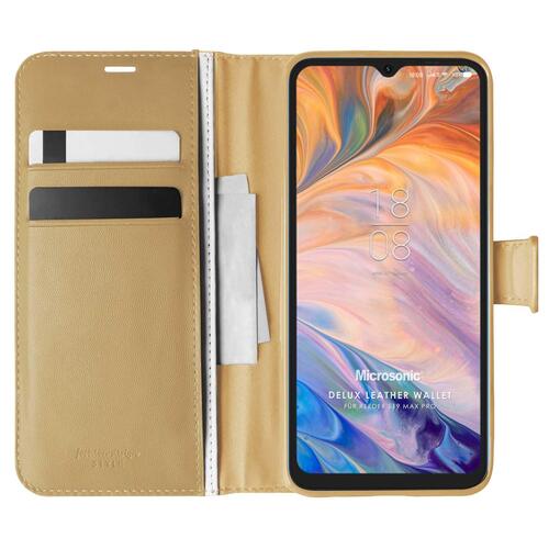 Microsonic Reeder S19 Max Pro Kılıf Delux Leather Wallet Gold