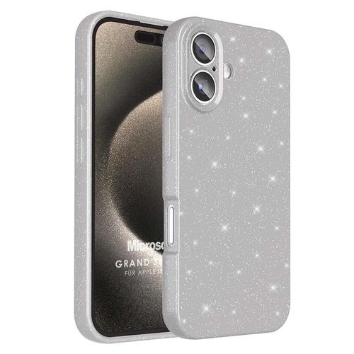 Microsonic Apple iPhone 16 Kılıf Grand Stardust Gümüş