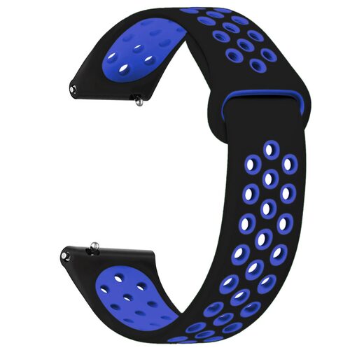 Microsonic Huawei Watch Ultimate 2 Rainbow Gently Band Kordon Siyah Mavi