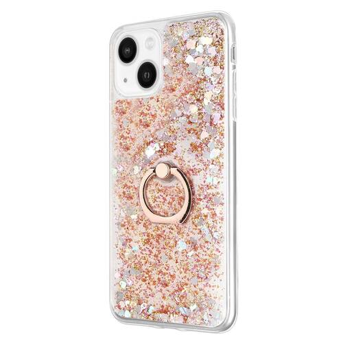 Microsonic Apple iPhone 13 Kılıf Glitter Liquid Holder Gold