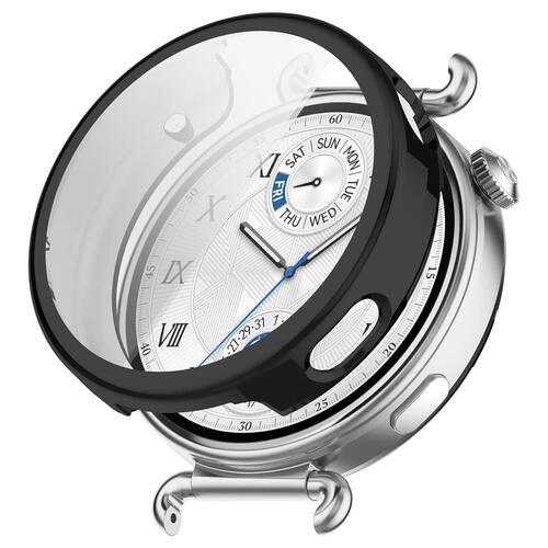 Microsonic Huawei Watch GT 6 41mm Kılıf Ekranı Tam Kaplayan 360 Full Round Soft Silicone Siyah