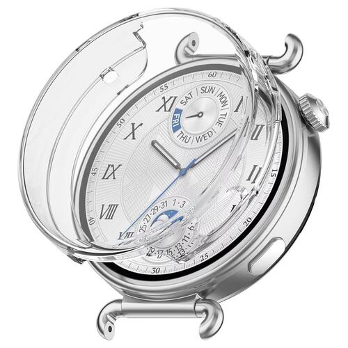 Microsonic Huawei Watch GT 6 41mm Kılıf Ekranı Tam Kaplayan 360 Full Round Soft Silicone Şeffaf