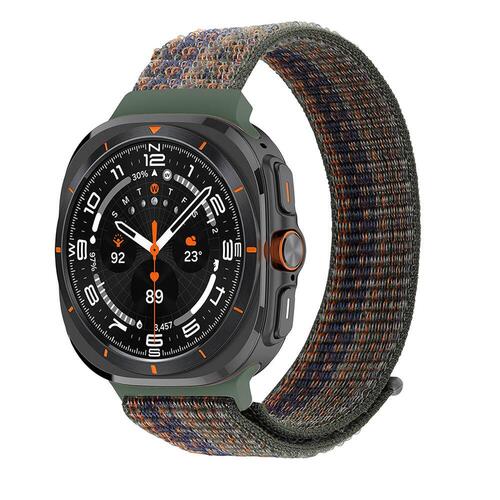 Microsonic Samsung Galaxy Watch Ultra 2025 Hasırlı Kordon Woven Sport Loop Yeşil