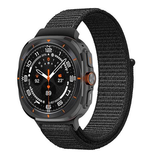 Microsonic Samsung Galaxy Watch Ultra 2025 Hasırlı Kordon Woven Sport Loop Siyah