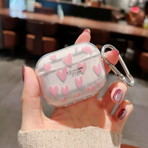 Microsonic Airpods Pro 3 Kılıf Figure Series RosyHeart Şeffaf
