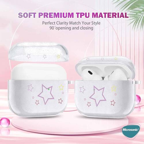 Microsonic Airpods Pro 3 Kılıf Figure Series RosyHeart Şeffaf