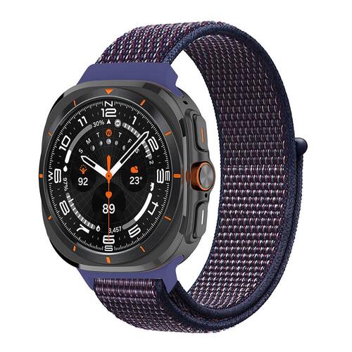 Microsonic Samsung Galaxy Watch Ultra 2025 Hasırlı Kordon Woven Sport Loop Mor