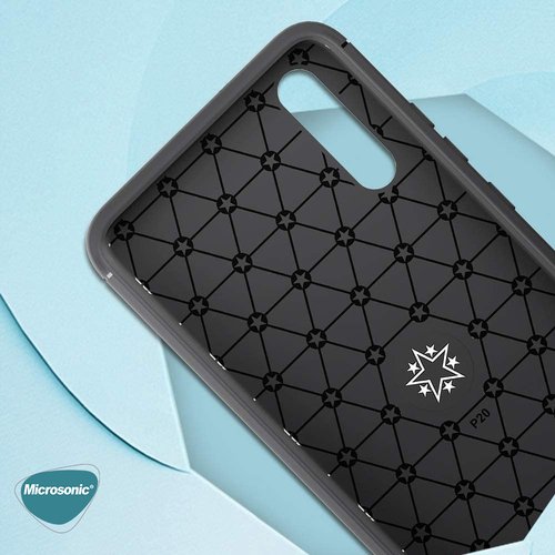 Microsonic Huawei P20 Pro Kılıf Kickstand Ring Holder Lacivert