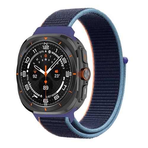 Microsonic Samsung Galaxy Watch Ultra 2025 Hasırlı Kordon Woven Sport Loop Lacivert