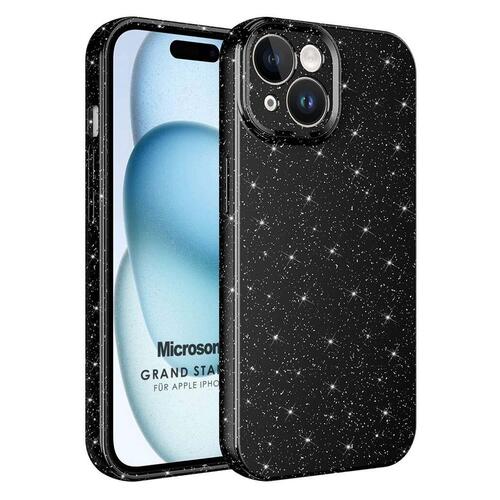 Microsonic Apple iPhone 15 Plus Kılıf Grand Stardust Siyah