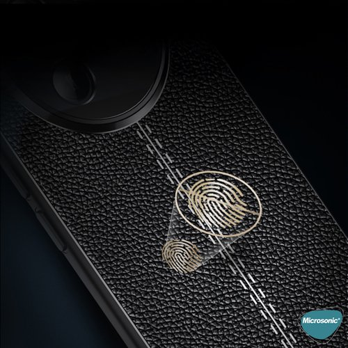 Microsonic Honor Magic 7 Lite Kılıf Deri Dokulu Silikon Siyah