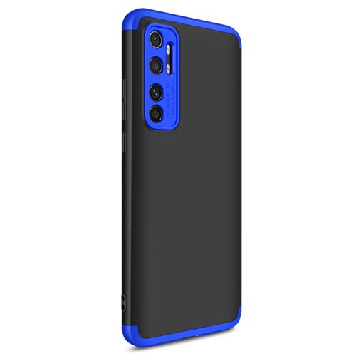 Microsonic Xiaomi Mi Note 10 Lite Kılıf Double Dip 360 Protective Siyah Mavi