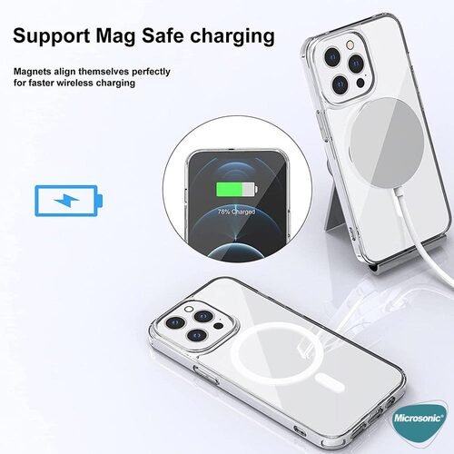 Microsonic Apple iPhone 16e Kılıf MagSafe Clear Soft Şeffaf