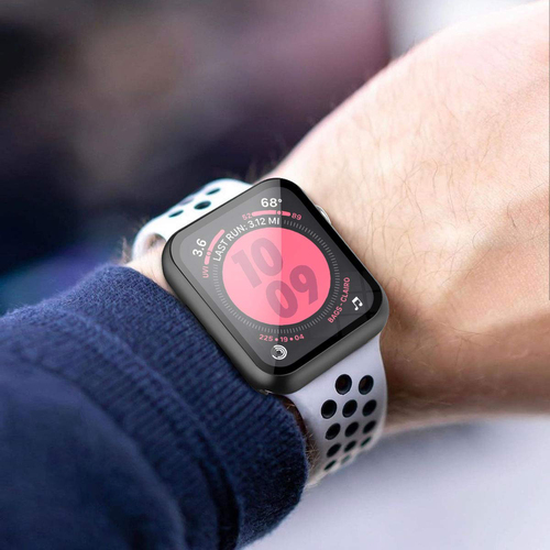 Microsonic Apple Watch SE 3 40mm Kılıf Matte Premium Slim WatchBand Siyah