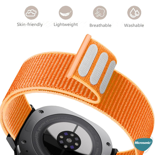 Microsonic Samsung Galaxy Watch Ultra 2025 Hasırlı Kordon Woven Sport Loop Beyaz