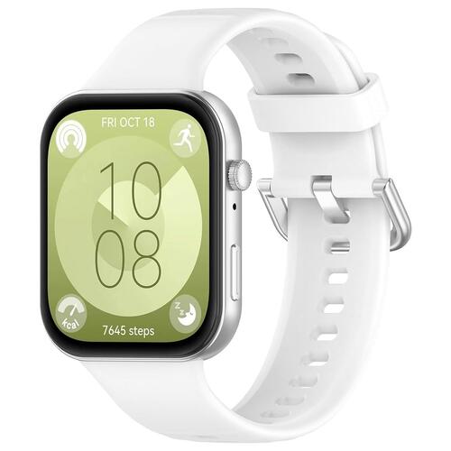 Microsonic Huawei Watch Fit 4 Kordon, Silicone Sport Band Beyaz
