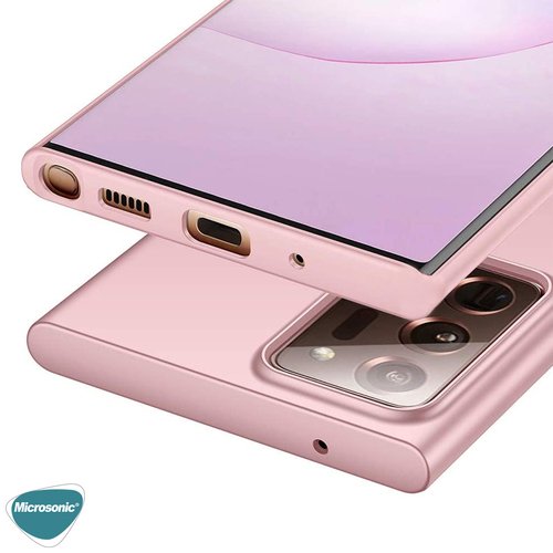 Microsonic Matte Silicone Samsung Galaxy Note 20 Ultra Kılıf Rose Gold