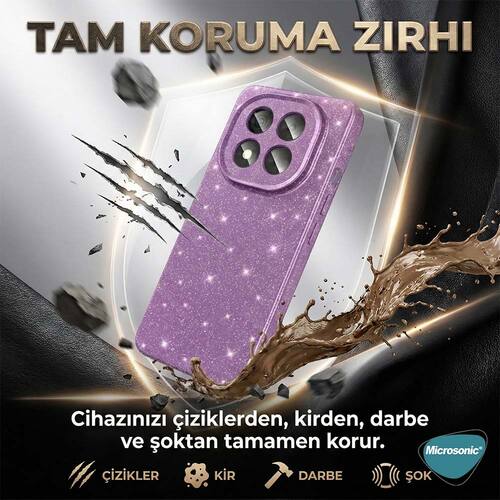 Microsonic Apple iPhone 15 Plus Kılıf Grand Stardust Gümüş