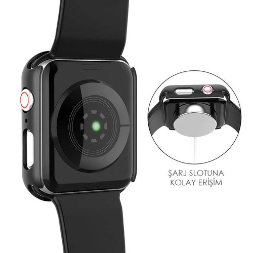 Microsonic Apple Watch SE 3 40mm Kılıf Matte Premium Slim WatchBand Kırmızı