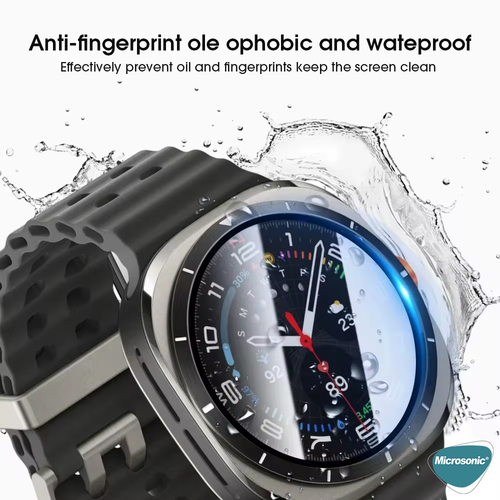 Microsonic Samsung Galaxy Watch Ultra 2025 Tam Kaplayan Nano Cam Ekran Koruyucu Siyah