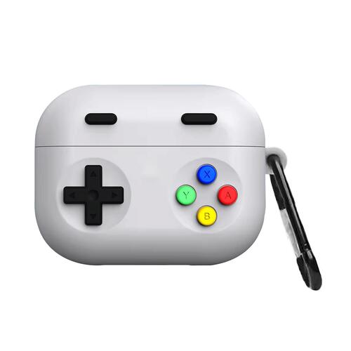 Microsonic Samsung Galaxy Buds 3 FE Kılıf Cartoon Figürlü Silikon Retro Gameboy Gri