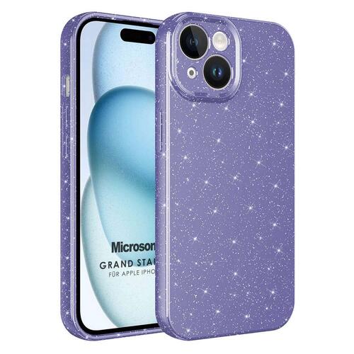 Microsonic Apple iPhone 15 Kılıf Grand Stardust Mor