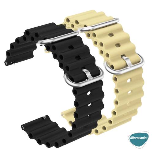 Microsonic Huawei Watch Ultimate 2 Kordon Ocean Band Gri