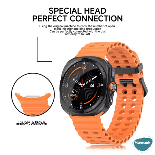 Microsonic Samsung Galaxy Watch Ultra 2025 Kordon Flexi Sport Lila