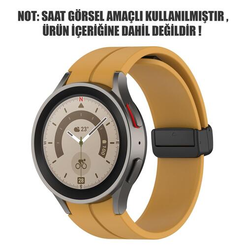 Microsonic Samsung Galaxy Watch 5 Pro 45mm Kordon Ribbon Line Sarı