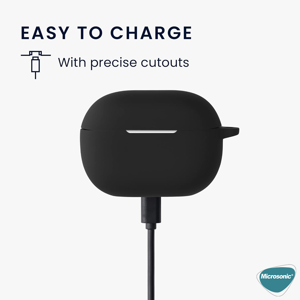 Microsonic Xiaomi Redmi Buds 8 Pro Kılıf Askılı Mat Silikon Pembe