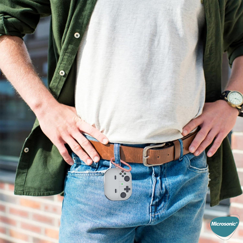 Microsonic Samsung Galaxy Buds 3 FE Kılıf Cartoon Figürlü Silikon Retro Gameboy Siyah