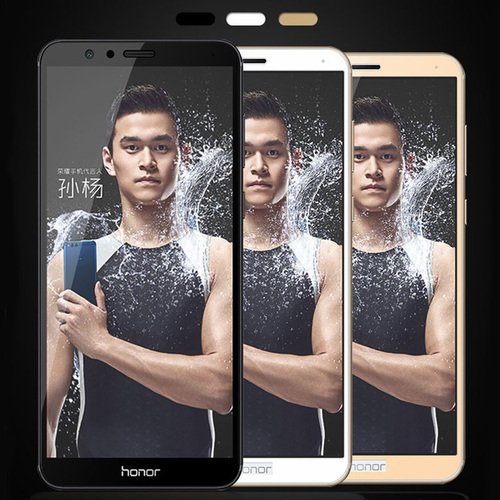 Microsonic Huawei Honor 7X Tam Kaplayan Temperli Cam Ekran koruyucu Kırılmaz Film Siyah