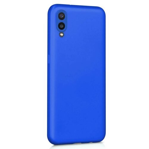 Microsonic Matte Silicone Samsung Galaxy A02 Kılıf Mavi