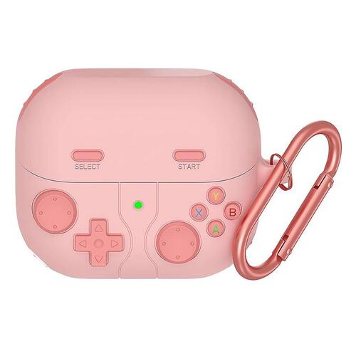 Microsonic Samsung Galaxy Buds 3 FE Kılıf Cartoon Figürlü Silikon Retro Gameboy Pembe