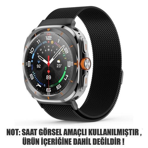 Microsonic Samsung Galaxy Watch Ultra 2025 Milanese Loop Kordon Siyah