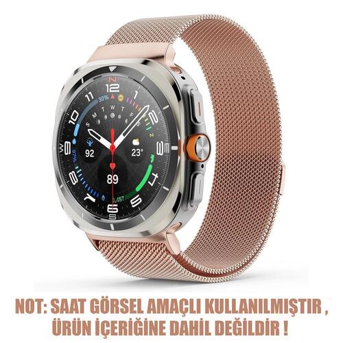 Microsonic Samsung Galaxy Watch Ultra 2025 Milanese Loop Kordon Rose Gold