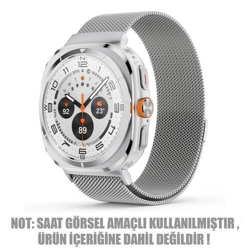 Microsonic Samsung Galaxy Watch Ultra 2025 Milanese Loop Kordon Gümüş